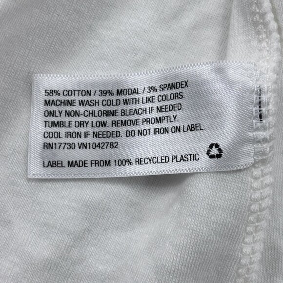 Isabel Maternity White Ribbed Pregnancy Tank Top Medium - Picture 7 of 11